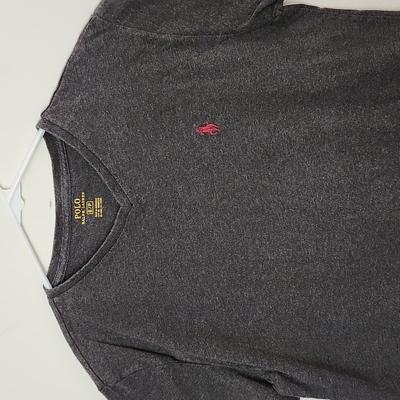 Polo Ralph Lauren gray t shirt, baby tee, neutral casual Women's size small - Picture 2 of 7